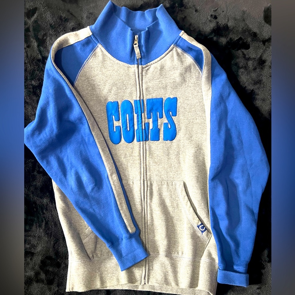 Medium Colts NFL zipper sweatshirt track jacket